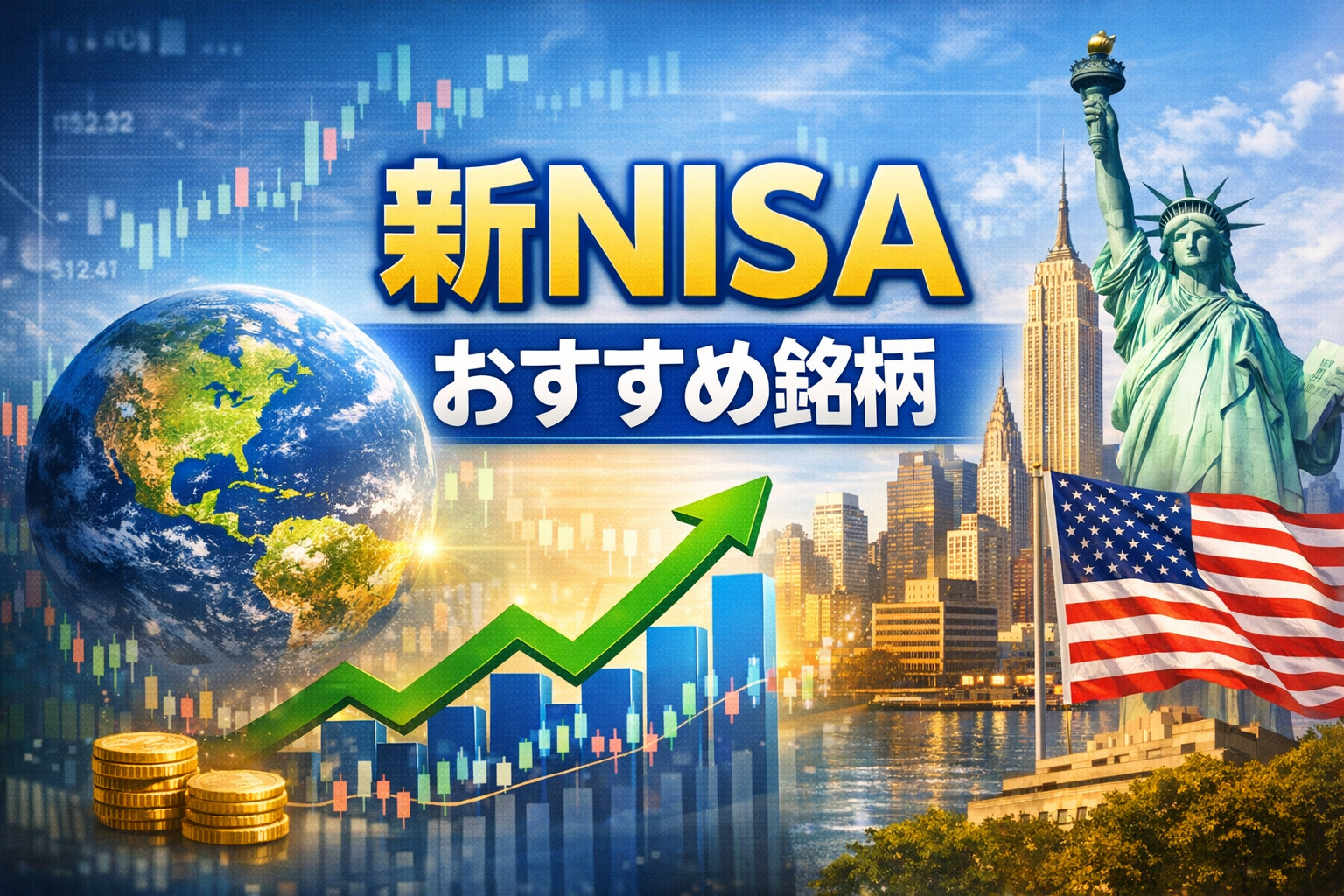 新NISAおすすめ銘柄を解説する投資イメージ